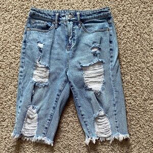 Wild Fable Ripped High Rise Jean Shorts